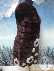 Перешив шубы в жилет и с инкрустацией цветного рисунка - 4