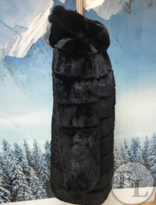 Перекрой норковой шубы с расшивкой из замши - 1