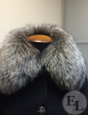 Классическое пальто, воротник из чернобурки - 1