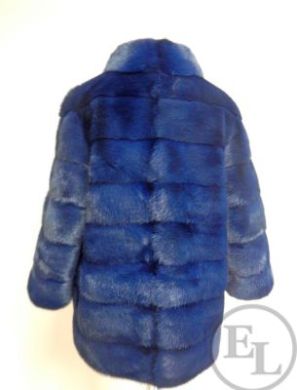 Куртка норка синяя - 3